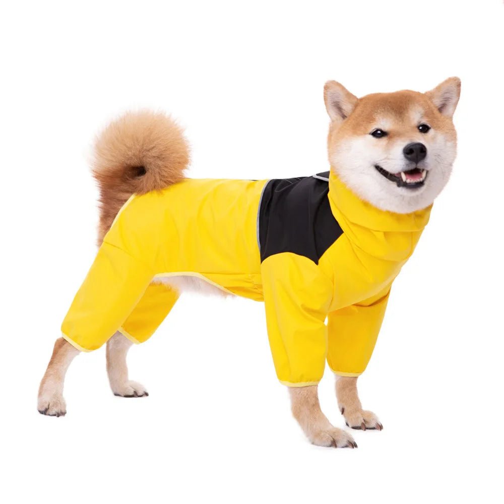 Medium And Large Dog Raincoat Labrador Golden Retriever Shiba Lnu Four Feet Waterproof Dog Clothes Anti Storm Coat Pet Raincoat - Ammpoure Wellbeing