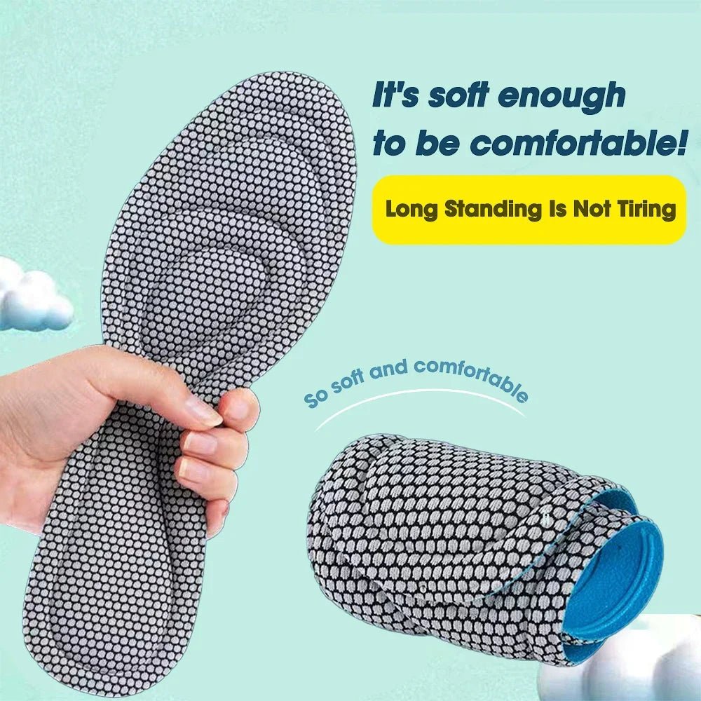 Memory Foam Orthopedic Insoles for Shoes Antibacterial Deodorization Sweat Absorption Insert Sport Shoes Running Pads - Ammpoure Wellbeing