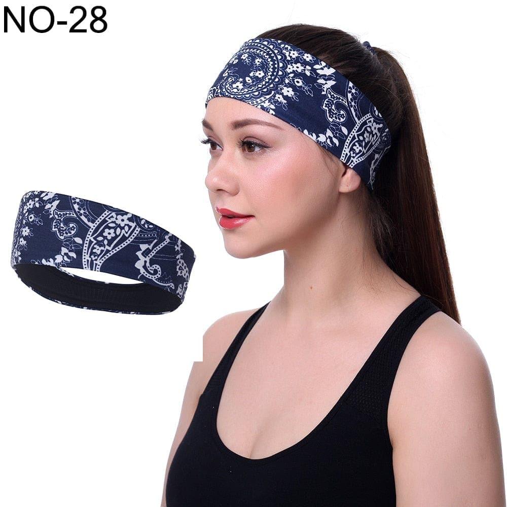 Men sweatband sports Headband Stretch Elastic Women Yoga Running hair band for men Outdoor Sport Headwrap Fitness Sports safety - Ammpoure Wellbeing