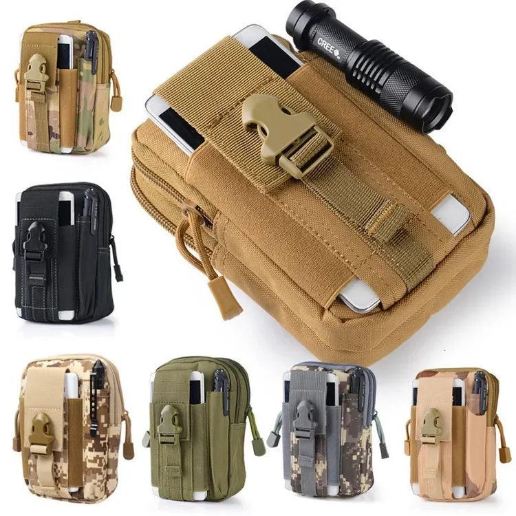 Men Tactical Molle Pouch Belt Waist Pack Bag Small Pocket Military Waist Pack Running Pouch Travel Camping Bags Soft back - Ammpoure Wellbeing