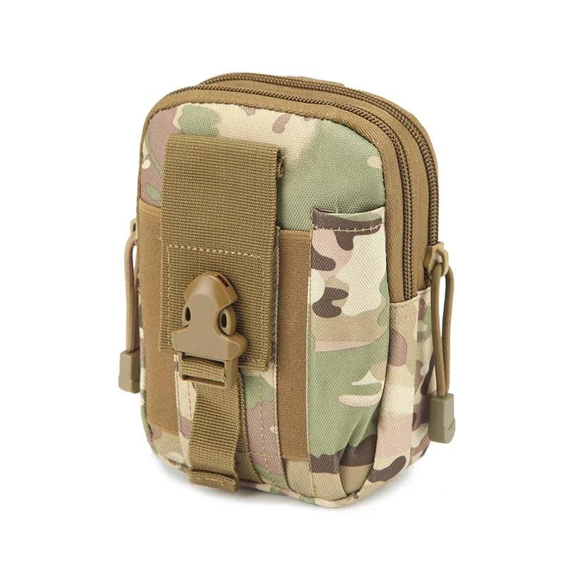 Men Tactical Molle Pouch Belt Waist Pack Bag Small Pocket Military Waist Pack Running Pouch Travel Camping Bags Soft back - Ammpoure Wellbeing