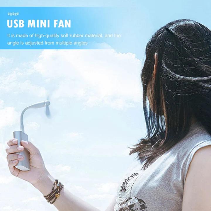 Mini USB Fan Flexible Bendable For Power Bank Laptop PC AC Charger Portable Hand For Computer Summer Gadget - Ammpoure Wellbeing