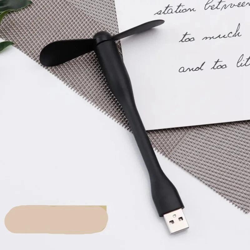 Mini USB Fan Flexible Bendable For Power Bank Laptop PC AC Charger Portable Hand For Computer Summer Gadget - Ammpoure Wellbeing