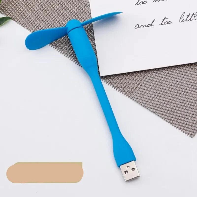 Mini USB Fan Flexible Bendable For Power Bank Laptop PC AC Charger Portable Hand For Computer Summer Gadget - Ammpoure Wellbeing