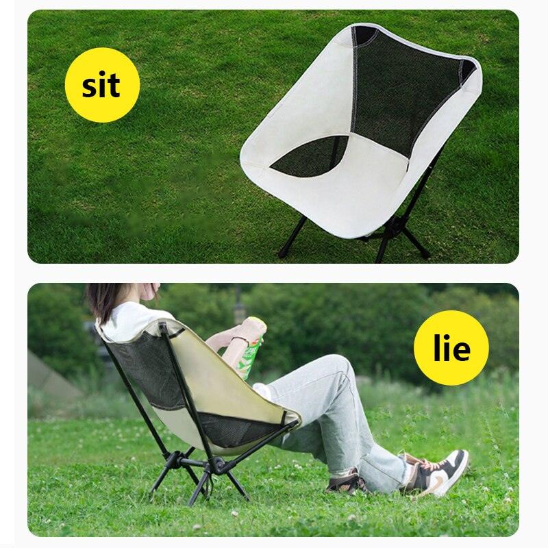 Moon Chair Detachable Portable Foldable Outdoor Camping Chair Beach Fishing Chair Lightweight Easy to Carry Travel Picnic Chair - Ammpoure Wellbeing