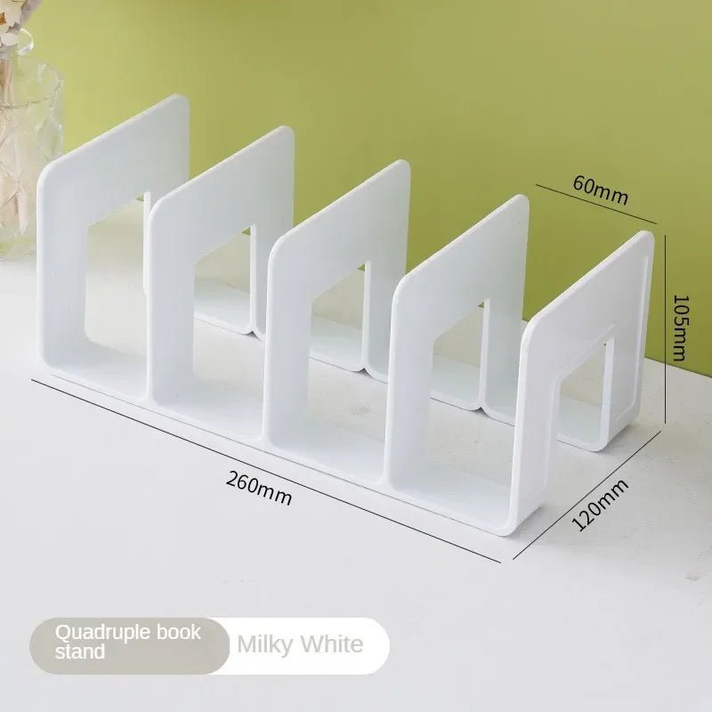 Multi - function Book Magazine Bookshelf Storage Stand Desk Organizer Holder for Book Magazine CD Files School Office Supplies - Ammpoure Wellbeing