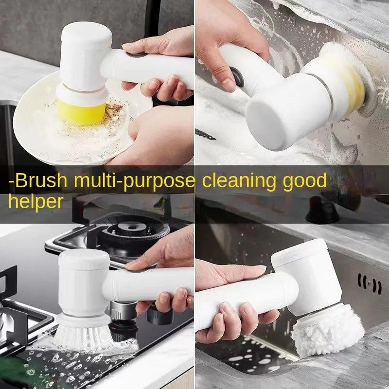 Multi - functional Electric Cleaning Brush for Kitchen and Bathroom - Wireless Handheld Power Scrubber for Dishes, Pots, and Pans - Ammpoure Wellbeing