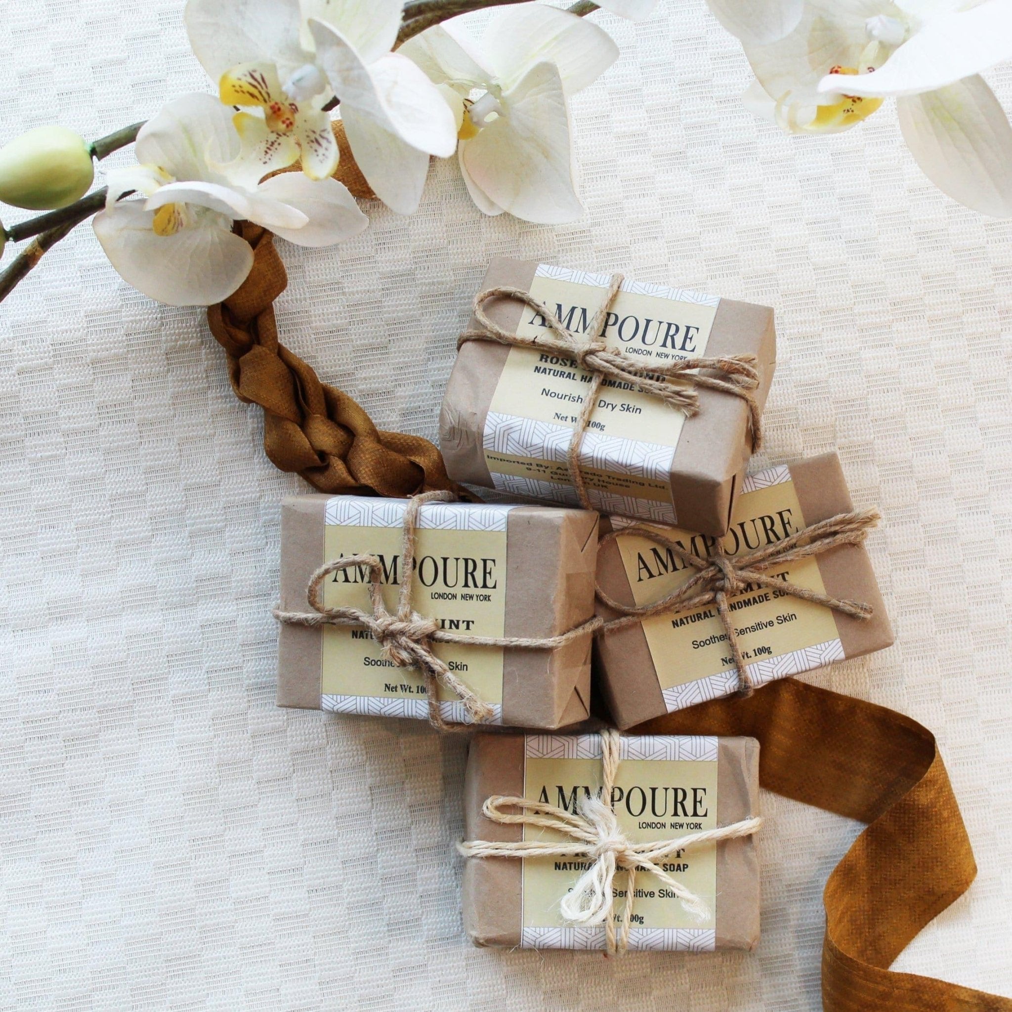 Natural Organic Soaps Set Of 4 - Ammpoure Wellbeing