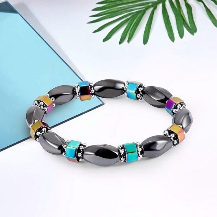Nature Magnetic Therapy Black Stone Blue Cat Eye Beaded Hematite beads Bracelet biomagnetismo Health Care Weight Loss Bracelet - Ammpoure Wellbeing