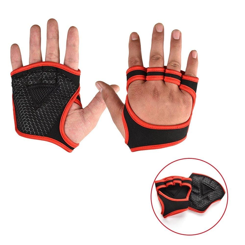 New 1 Pair Weight Lifting Training Gloves Women Men Fitness Sports Body Building Gymnastics Grips Gym Hand Palm Protector Gloves - Ammpoure Wellbeing