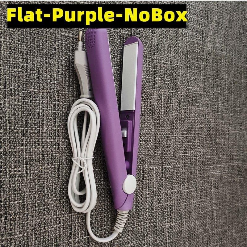 New Curling Iron Mini Hair Straightener Iron Ceramic Straightening Styling Tools Hair Curler Flat Iron Beard Straightener - Ammpoure Wellbeing