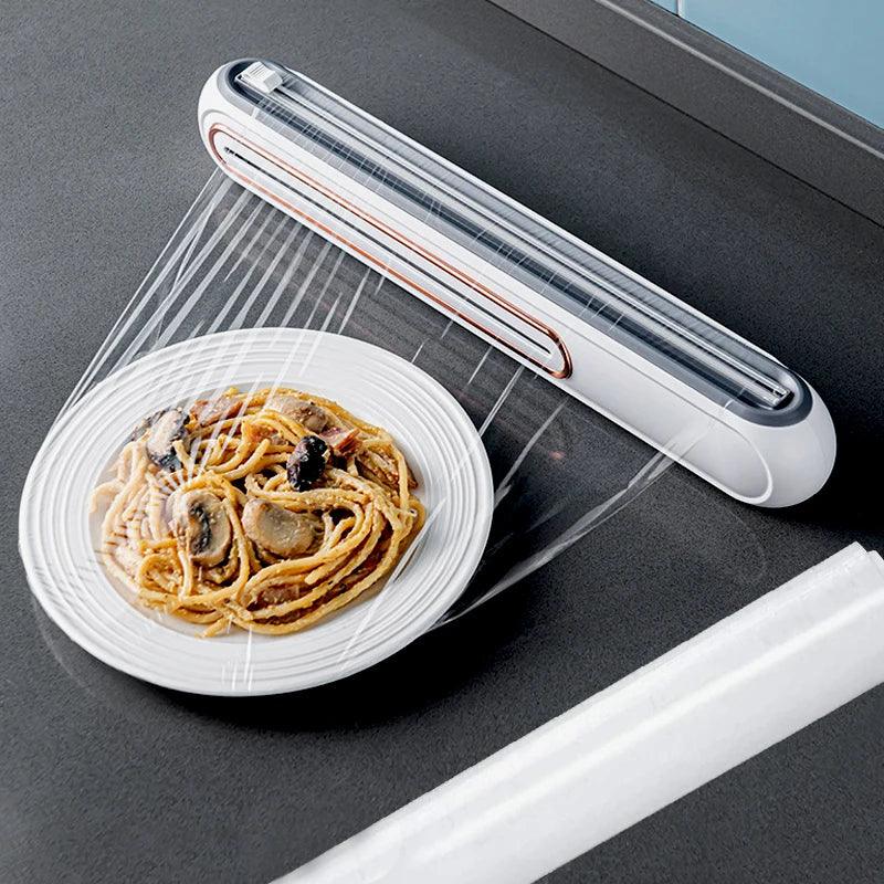 New Magnetic Refillable Plastic Wrap Dispenser with Cutter Tin Aluminum Foil Dispenser Cutter Film Wrap Dispenser Kitchen Tools - Ammpoure Wellbeing