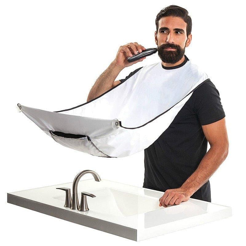 New Male Beard Shaving Apron Care Clean Hair Adult Bibs Shaver Holder Bathroom Organizer Gift for Man - Ammpoure Wellbeing