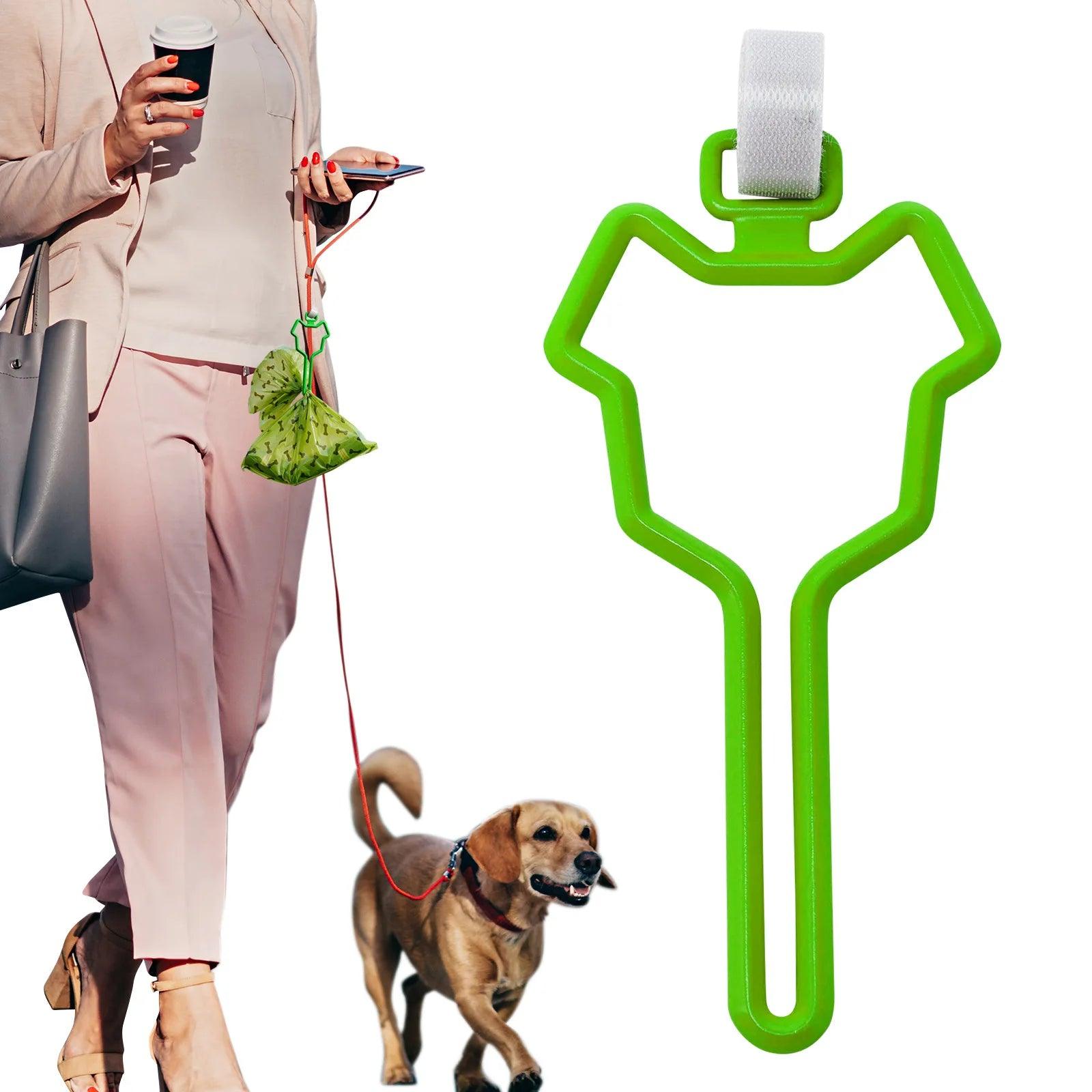 New pet waste bag dispenser with hands - free clip, extendable leash stake and dog traction rope allocator. - Ammpoure Wellbeing