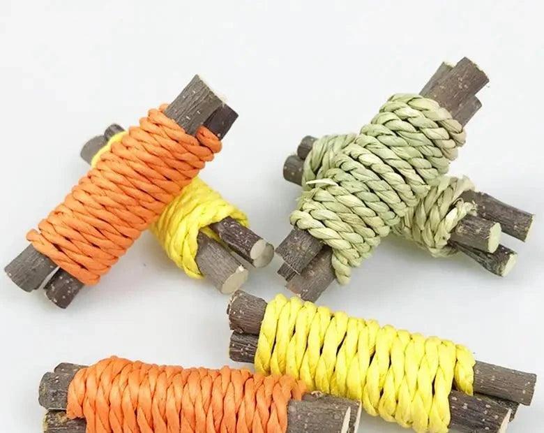 New Rabbit Toys Chinchilla Toy Pet Teeth Grinding Toys For Rabbits Hamster Grasses Chew Toy Hanging Cookie Rabbit Accessories - Ammpoure Wellbeing