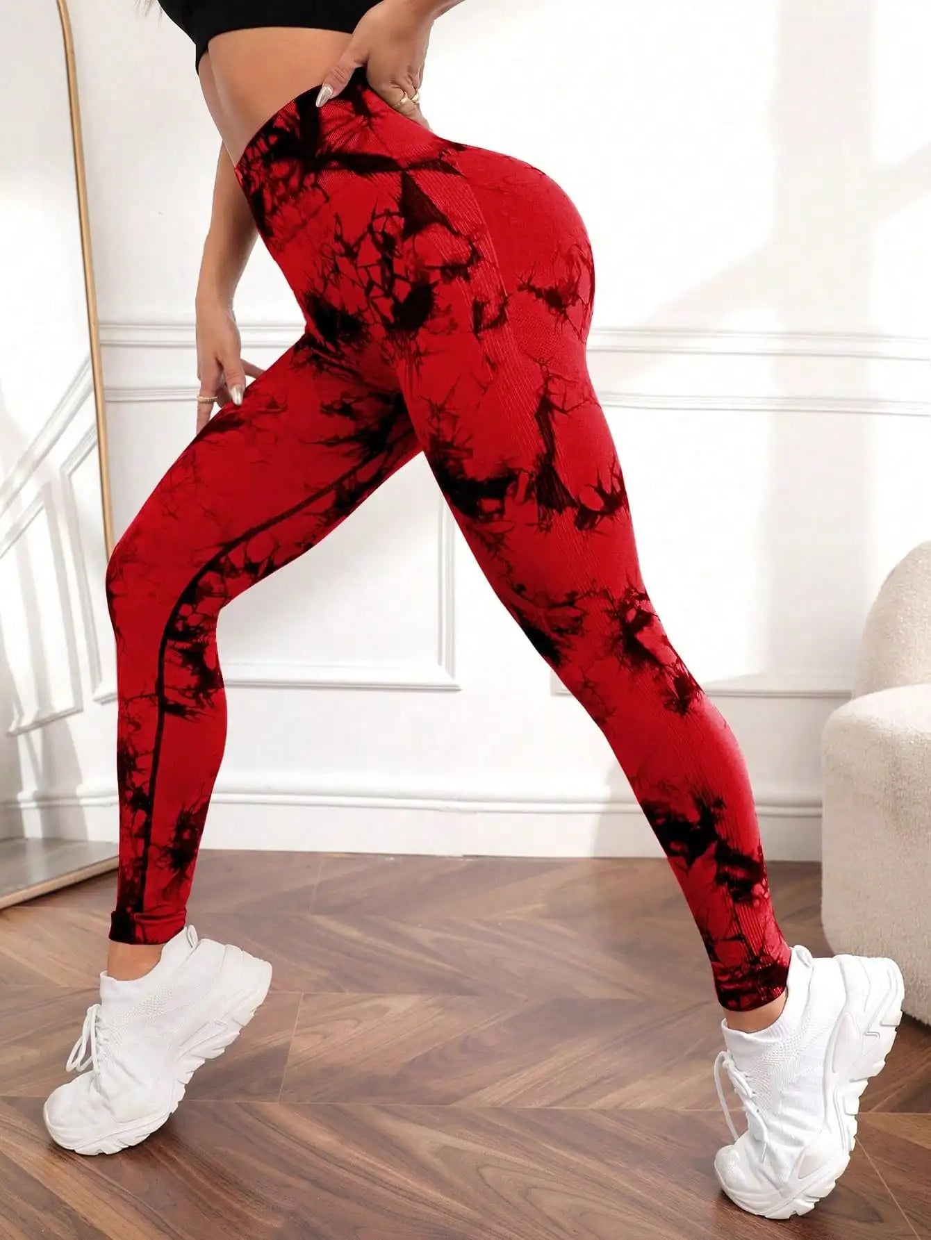 New Tie Dye Yoga Pants Sport Leggings Women Seamless High Waist Push Up Woman Tights Fitness Workout Leggins Gym Clothing - Ammpoure Wellbeing