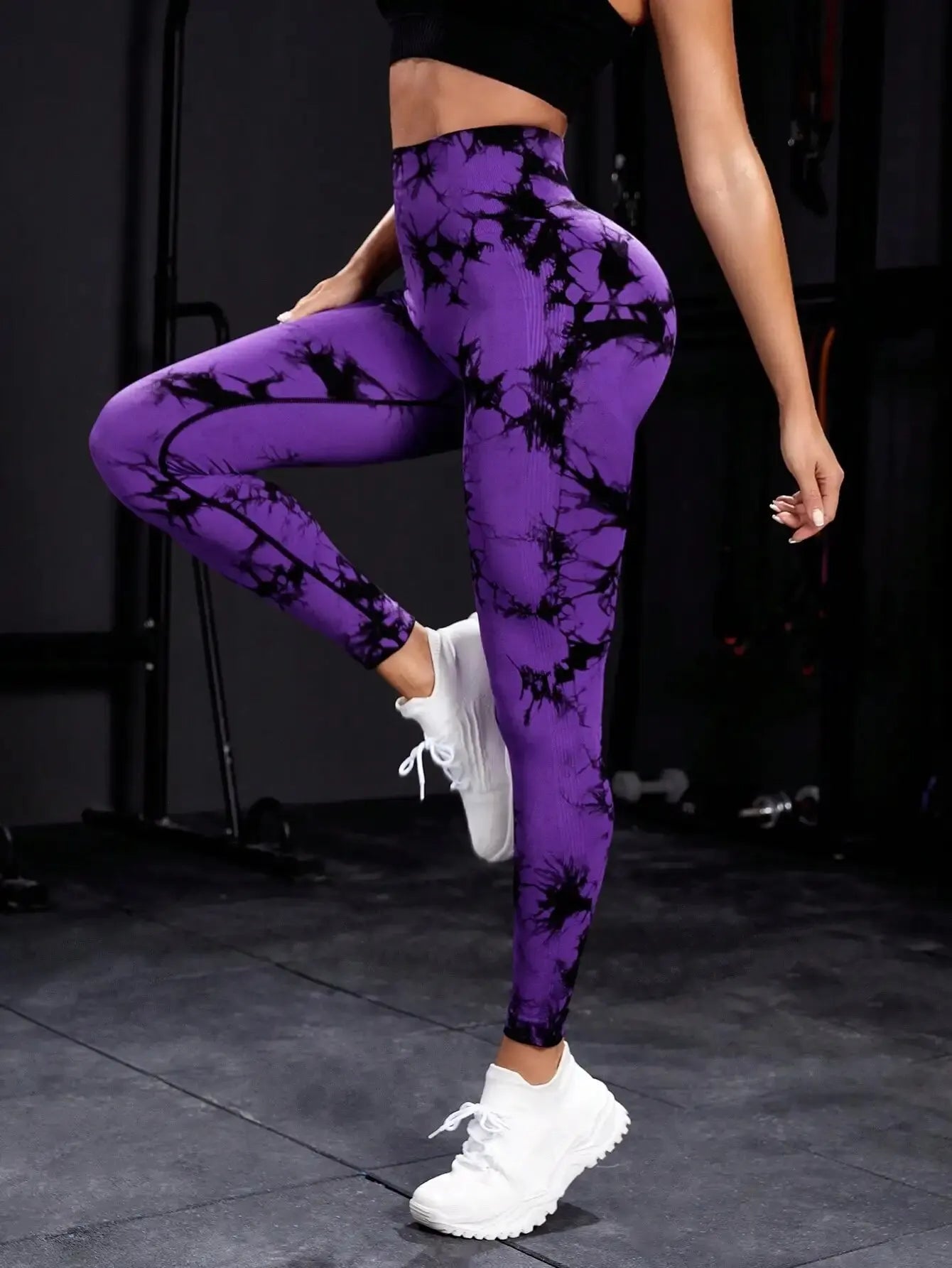 New Tie Dye Yoga Pants Sport Leggings Women Seamless High Waist Push Up Woman Tights Fitness Workout Leggins Gym Clothing - Ammpoure Wellbeing