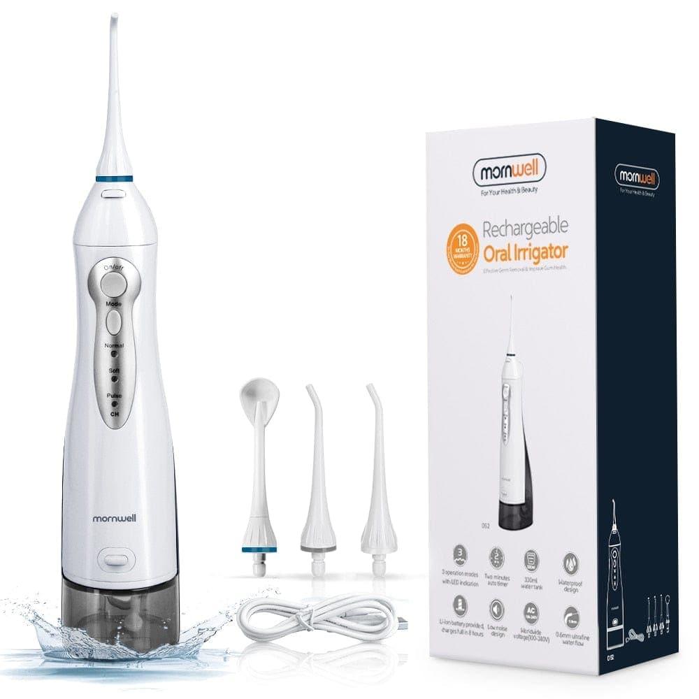 Oral Irrigator USB Rechargeable Dental Water Flosser Portable 300ML - Ammpoure Wellbeing