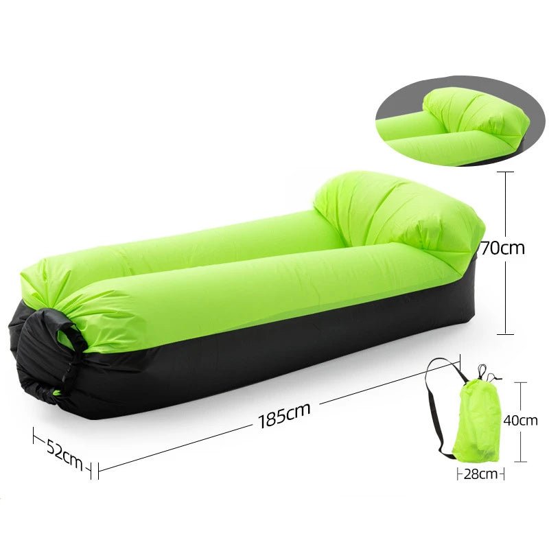 Outdoor Camping Cots Lazy Air Sofa Folding Portable Air Mattress Bed Waterproof Beach Sleeping Bag Travel Hike Gadget - Ammpoure Wellbeing