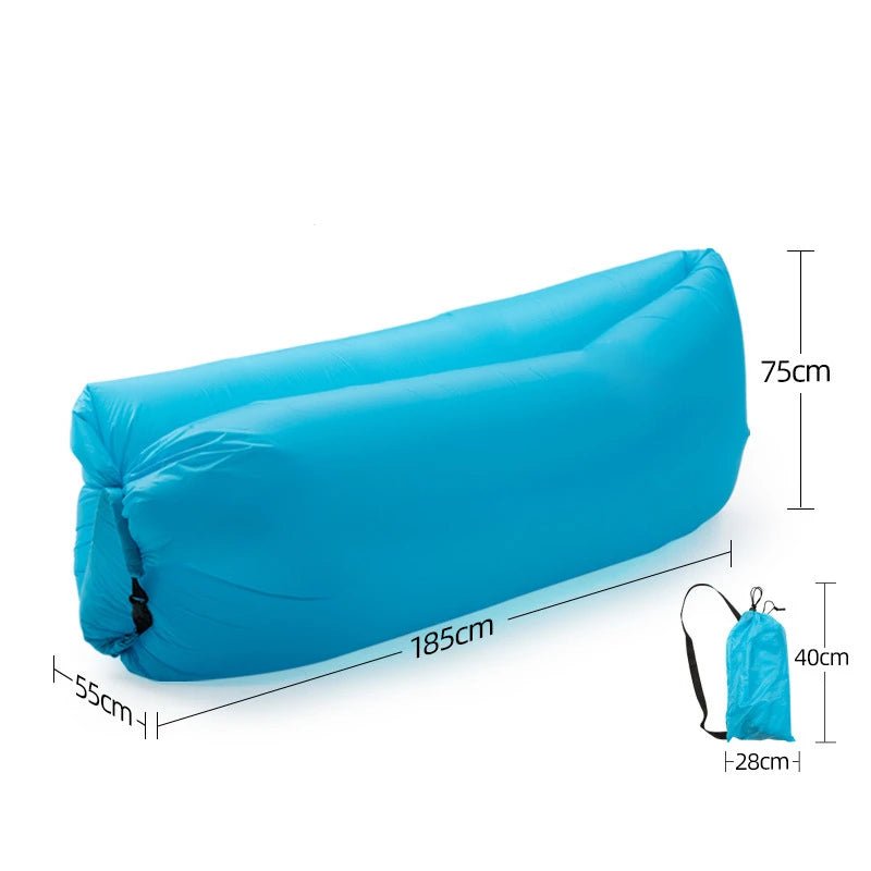 Outdoor Camping Cots Lazy Air Sofa Folding Portable Air Mattress Bed Waterproof Beach Sleeping Bag Travel Hike Gadget - Ammpoure Wellbeing