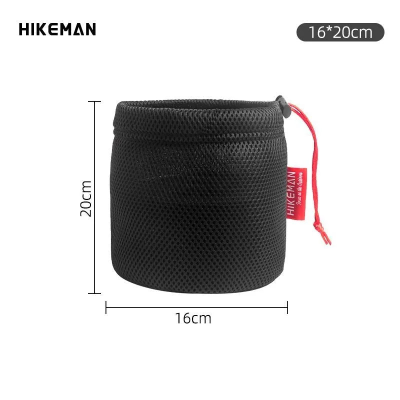 Outdoor Camping Pot Storage Bag Portable Picnic Cookware Storage Bag Sandwich Mesh Drawstring Pocket - Ammpoure Wellbeing