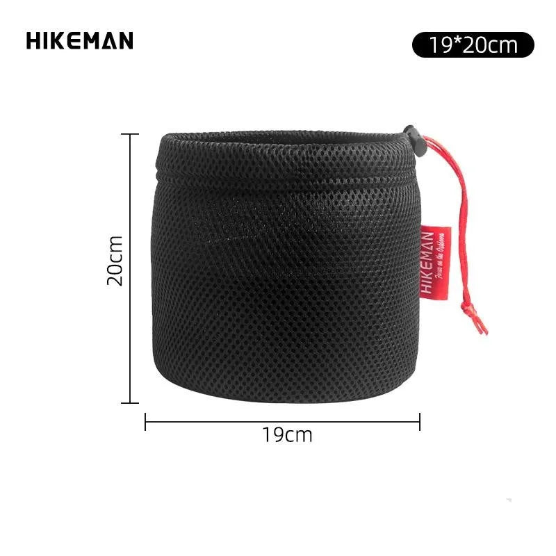 Outdoor Camping Pot Storage Bag Portable Picnic Cookware Storage Bag Sandwich Mesh Drawstring Pocket - Ammpoure Wellbeing