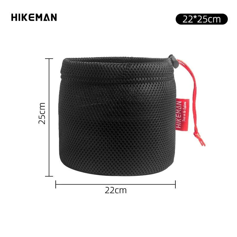 Outdoor Camping Pot Storage Bag Portable Picnic Cookware Storage Bag Sandwich Mesh Drawstring Pocket - Ammpoure Wellbeing