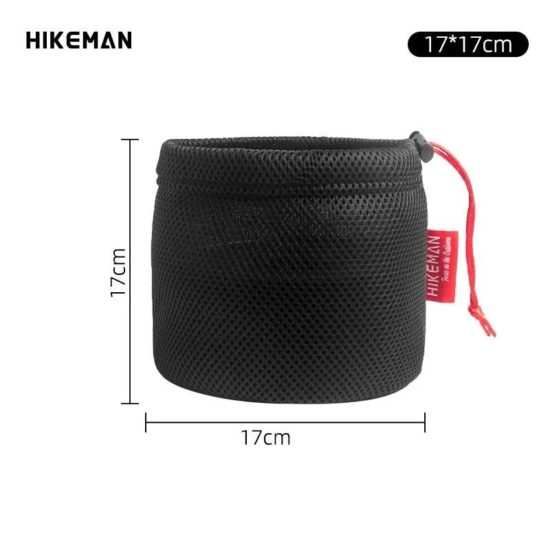 Outdoor Camping Pot Storage Bag Portable Picnic Cookware Storage Bag Sandwich Mesh Drawstring Pocket - Ammpoure Wellbeing