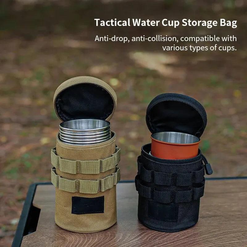 Outdoor Camping Water Cup Storage Bag Tactical Multi - Functional Storage Bag 600D Oxford Cloth Portable Water Cup Protection Bag - Ammpoure Wellbeing