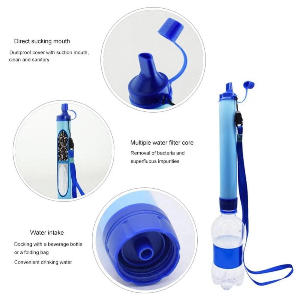 Outdoor Water Purifier Camping Hiking Emergency Life Portable Purifier Water Filter Suitable for Streams, Lakes Outdoors Camping - Ammpoure Wellbeing