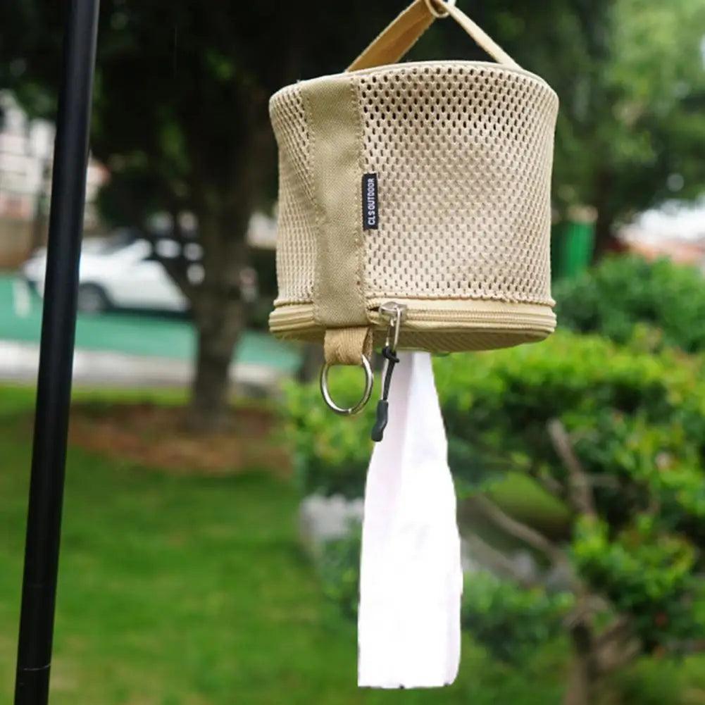 Paper Tissue Holder Paper Tissue Case Outdoor Travel Napkin Tissue Case Holder Toilet Paper Storage Bag with Zipper for Camping - Ammpoure Wellbeing