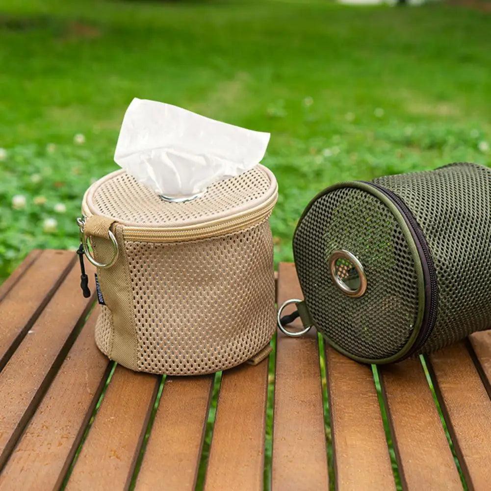 Paper Tissue Holder Paper Tissue Case Outdoor Travel Napkin Tissue Case Holder Toilet Paper Storage Bag with Zipper for Camping - Ammpoure Wellbeing