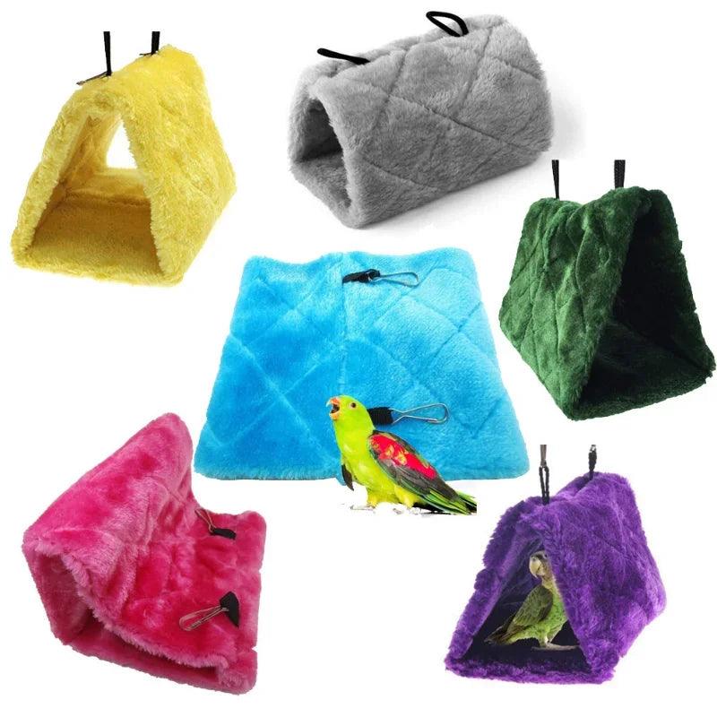 Pet Bird Parrot Cages Warm Hammock Hut Tent Fashion Bed Hanging Cave for Sleeping and Hatching Cage Decoration - Ammpoure Wellbeing