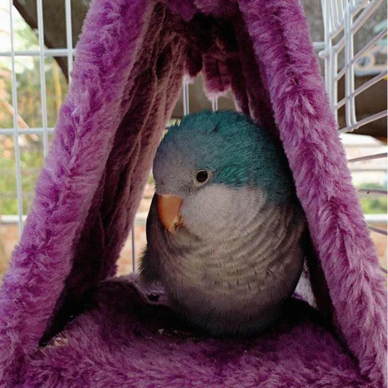 Pet Bird Parrot Cages Warm Hammock Hut Tent Fashion Bed Hanging Cave for Sleeping and Hatching Cage Decoration - Ammpoure Wellbeing