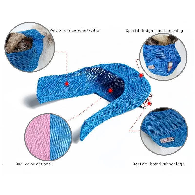 Pet Cats Anti Bite Muzzles Breathable Mesh Cat Travel Tool Bath Beauty Grooming Supplies Cat Bathing Bag Pet Cat Muzzle Procucts - Ammpoure Wellbeing