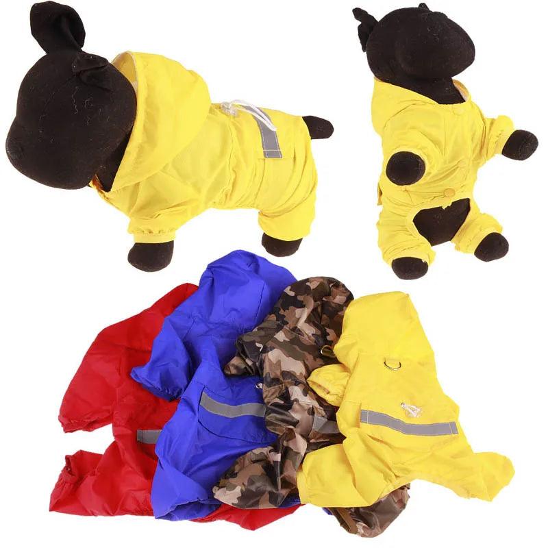 Pet Dog Rain Coat Cat Raincoat Outdoor Rainwear Hood Apparel Jumpsuit Puppy Rainy Day Casual Waterproof Jacket Pet Supplies - Ammpoure Wellbeing