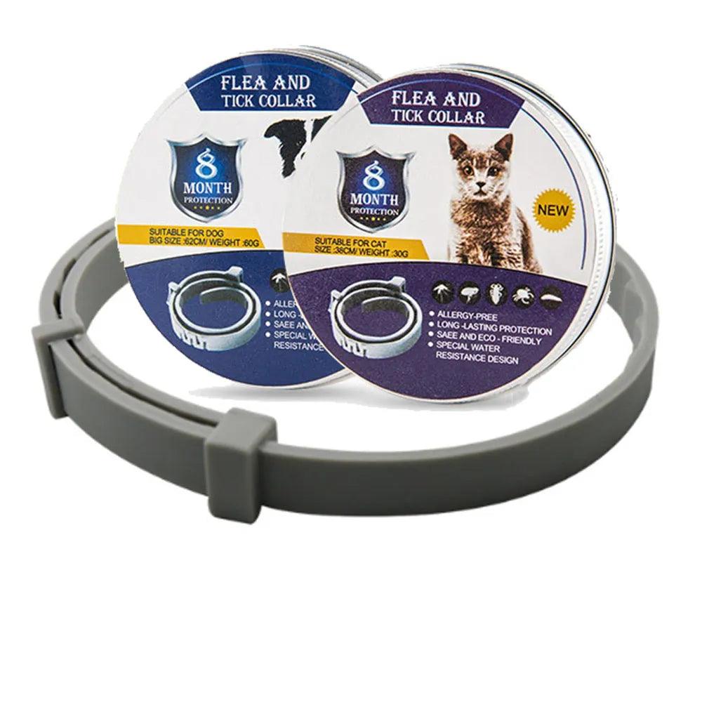 Pet Flea and Tick Collar for Dogs Cats Up To 8 Month Flea Tick Prevention Collar Anti - mosquito & Insect Repellent Puppy Supplies - Ammpoure Wellbeing