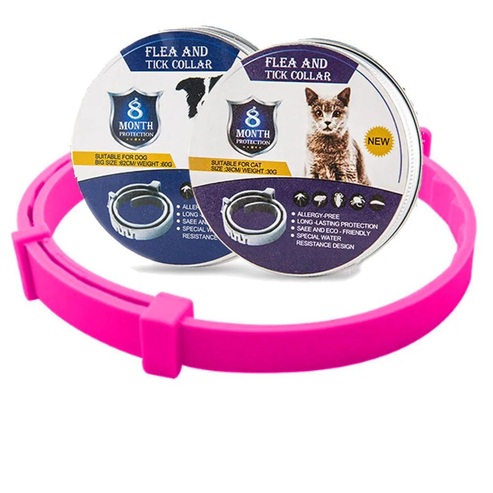 Pet Flea and Tick Collar for Dogs Cats Up To 8 Month Flea Tick Prevention Collar Anti - mosquito & Insect Repellent Puppy Supplies - Ammpoure Wellbeing