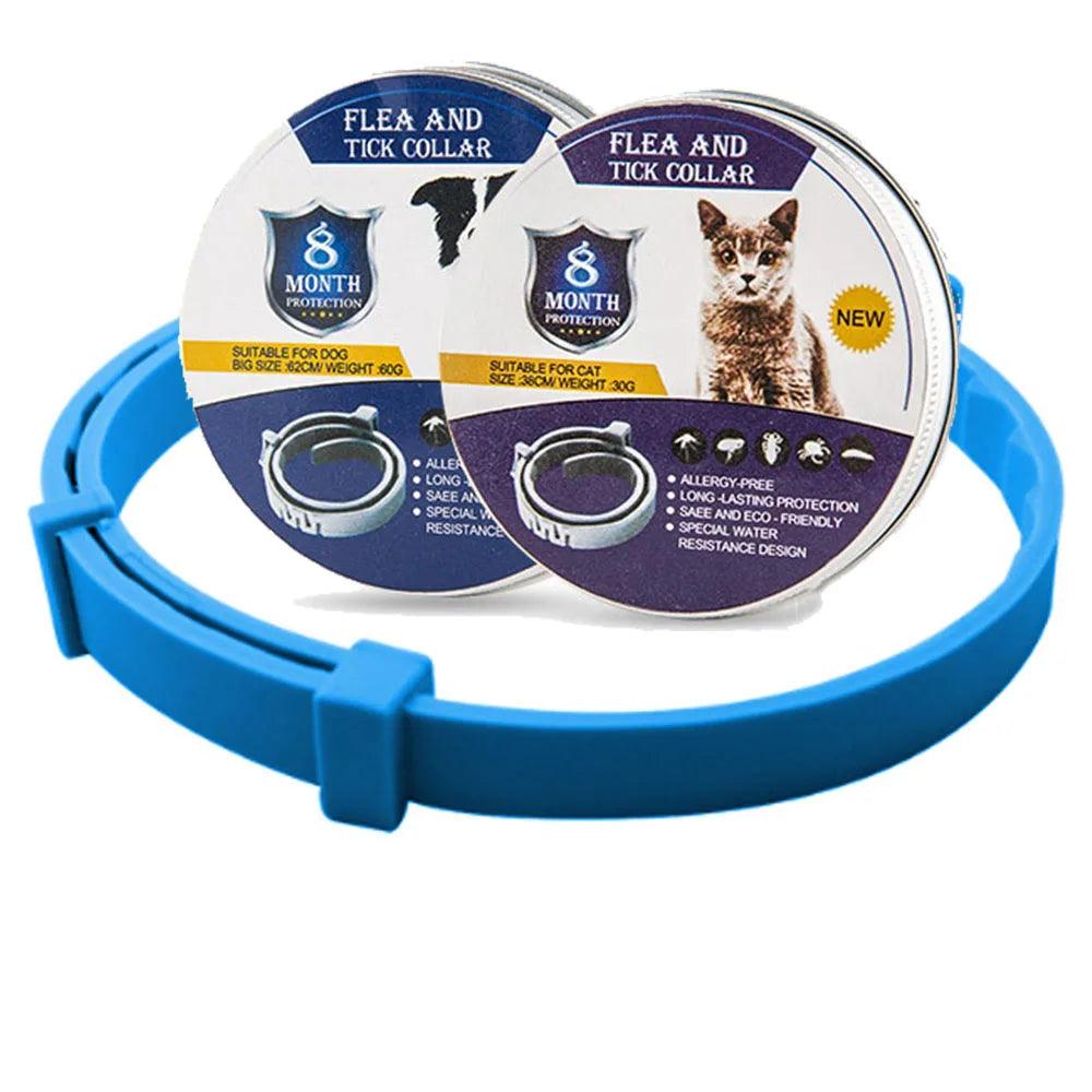 Pet Flea and Tick Collar for Dogs Cats Up To 8 Month Flea Tick Prevention Collar Anti - mosquito & Insect Repellent Puppy Supplies - Ammpoure Wellbeing