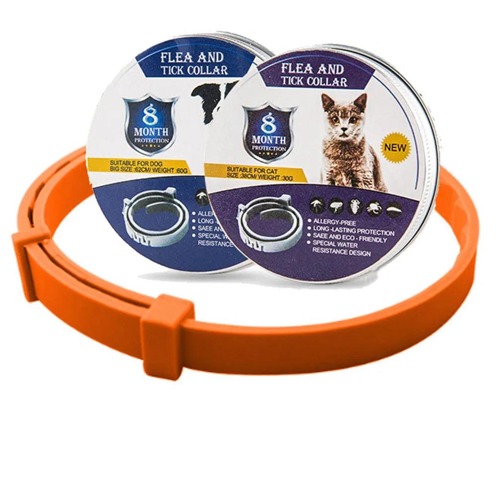 Pet Flea and Tick Collar for Dogs Cats Up To 8 Month Flea Tick Prevention Collar Anti - mosquito & Insect Repellent Puppy Supplies - Ammpoure Wellbeing