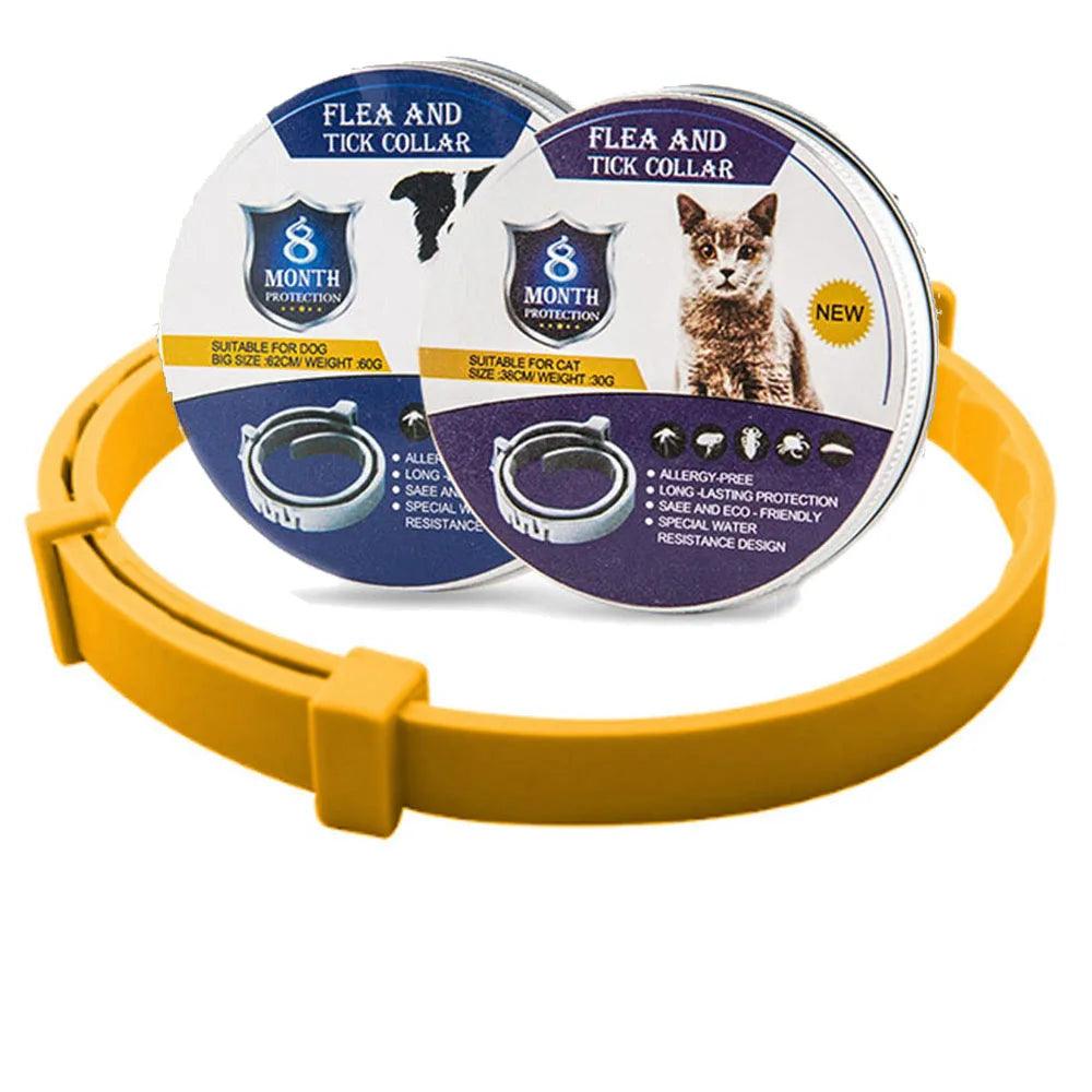 Pet Flea and Tick Collar for Dogs Cats Up To 8 Month Flea Tick Prevention Collar Anti - mosquito & Insect Repellent Puppy Supplies - Ammpoure Wellbeing