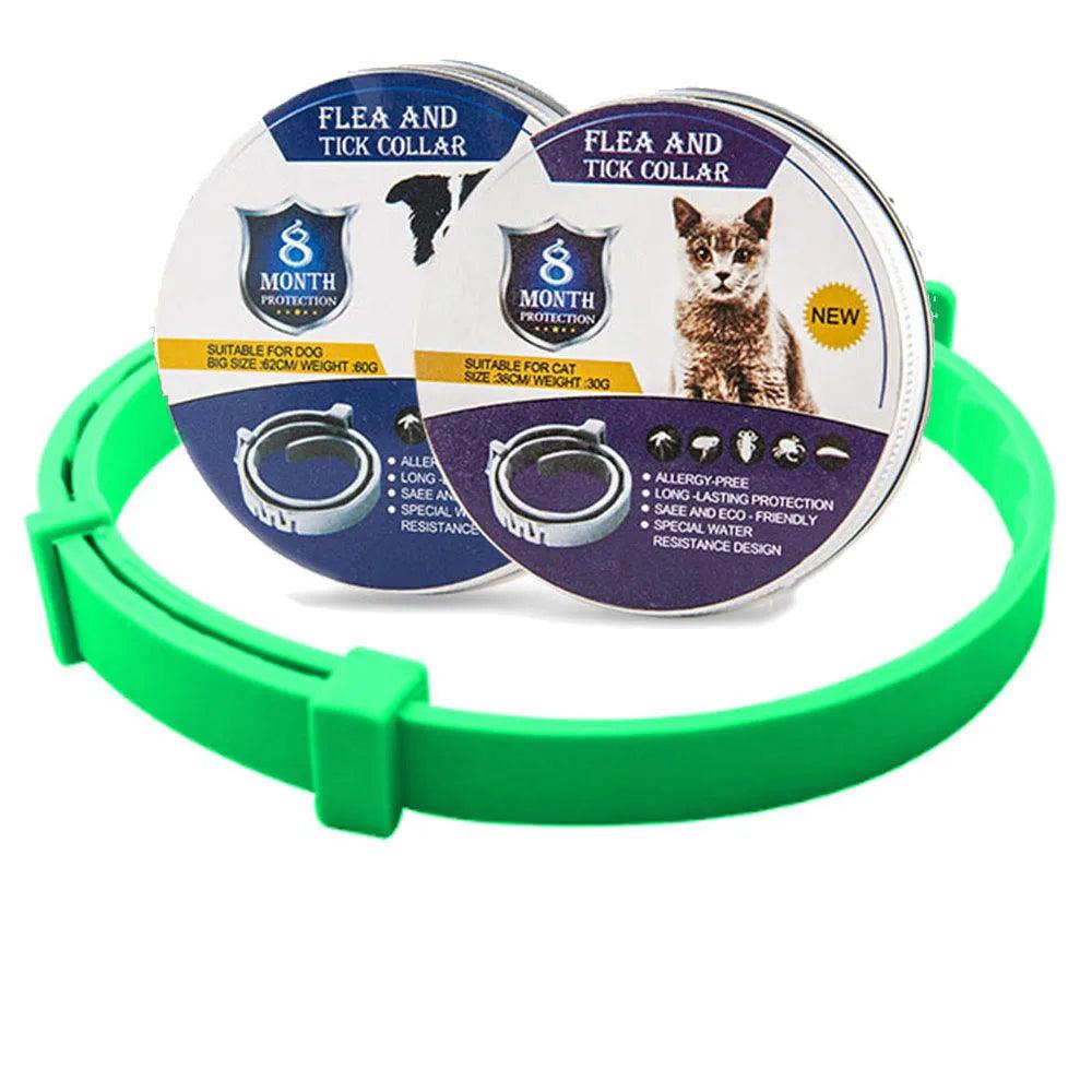 Pet Flea and Tick Collar for Dogs Cats Up To 8 Month Flea Tick Prevention Collar Anti - mosquito & Insect Repellent Puppy Supplies - Ammpoure Wellbeing