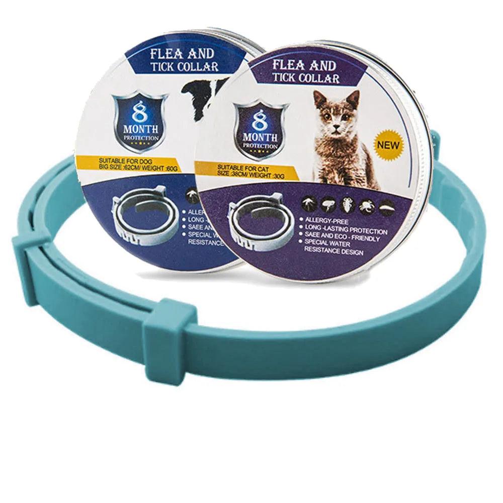 Pet Flea and Tick Collar for Dogs Cats Up To 8 Month Flea Tick Prevention Collar Anti - mosquito & Insect Repellent Puppy Supplies - Ammpoure Wellbeing