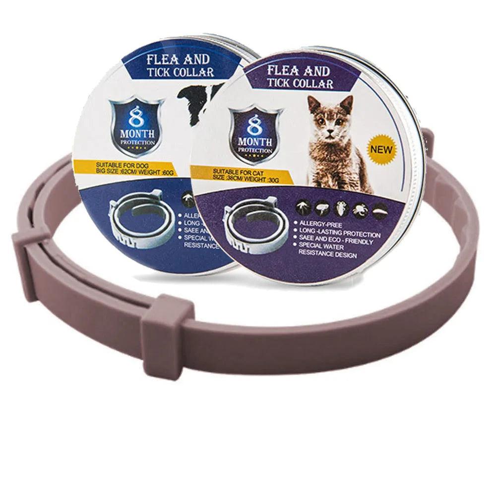 Pet Flea and Tick Collar for Dogs Cats Up To 8 Month Flea Tick Prevention Collar Anti - mosquito & Insect Repellent Puppy Supplies - Ammpoure Wellbeing