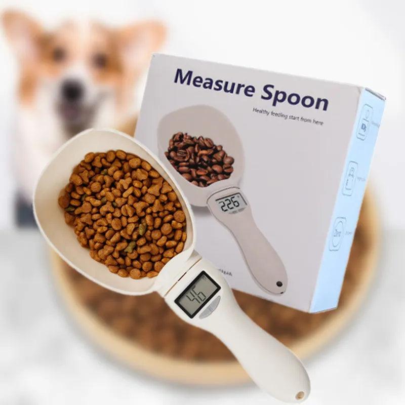 Pet Food Scale Dog Cat Feeding Bowl Measuring Spoon Kitchen Scale Digital Display Pet Accessories Dog Food Container - Ammpoure Wellbeing