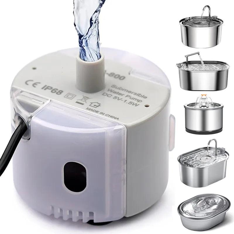 Pet Fountain Motor Submersible Pump Cat Water Drinker SMA - 800 USB Water Pump Cats Fountain Accessories Mute DC 5V/1A Water Pump - Ammpoure Wellbeing