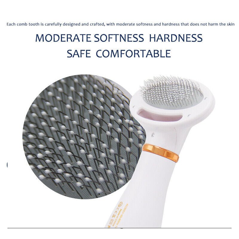 Pet Hair Dryer Comb Dog Cat Grooming Hair Dryer Blow Dryer with Slicker Brush - Ammpoure Wellbeing
