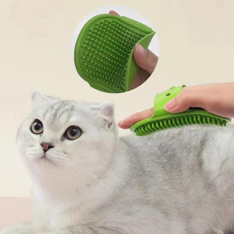 Pet shower brush silicone dog scrub massage brush cat cleaning shower gloves brush pet supplies - Ammpoure Wellbeing