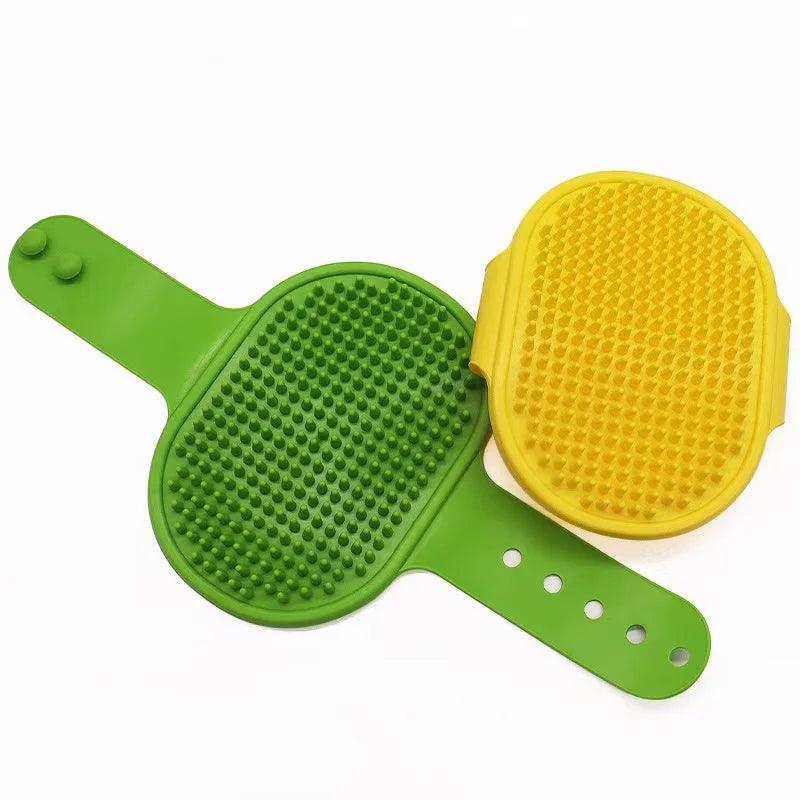 Pet shower brush silicone dog scrub massage brush cat cleaning shower gloves brush pet supplies - Ammpoure Wellbeing