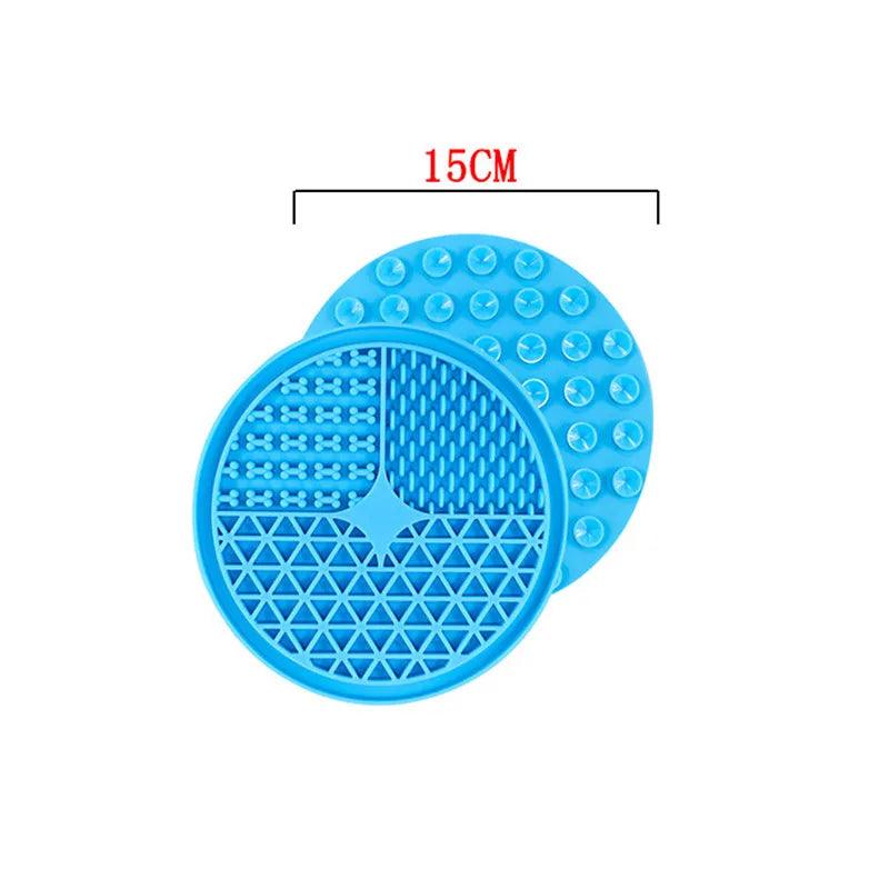 Pet Supplies Dog Cat Lick Pad Square Round Sucker Slow Food Pad Shower Distraction Pad Silicone Lick Pad Slow Food Tray - Ammpoure Wellbeing